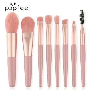 Makeup Brushes,8 PCS Make Up Brush Set for Foundation Eyebrow Concealer Eye Shadows Powder,Makeup Brush Kits for Travel