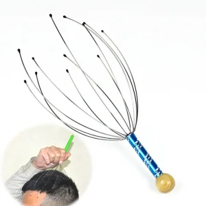 Octopus Head Massager Scalp Relaxation Relief Body Massager Remove Muscle Tension Tiredness Metal Head Massager Instrument