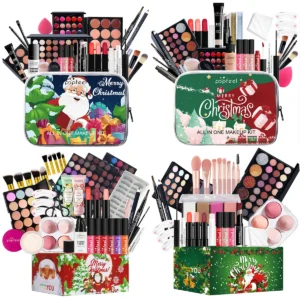 POPFEEL Christmas Mystery Cosmetics Set Stage Girls Holiday Show Makeups Eyeshadow Lipstick Eyeliner Concealer Mascara Wholesale