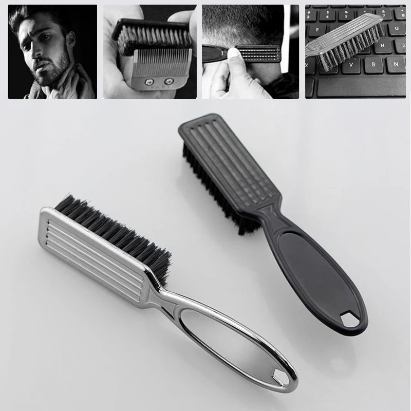 Six Colors Small Beard Styling Brush Logo Professional Shave Beard Brush Barber Vintage Oil Head Shape Carving Cleaning Brush - Image 3
