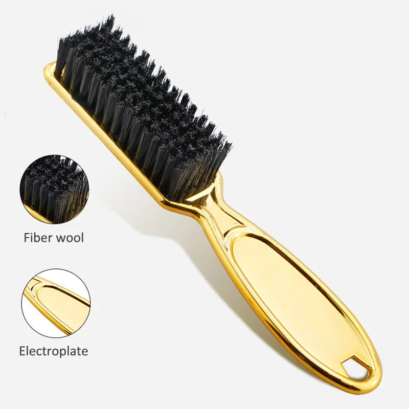 Six Colors Small Beard Styling Brush Logo Professional Shave Beard Brush Barber Vintage Oil Head Shape Carving Cleaning Brush - Image 4