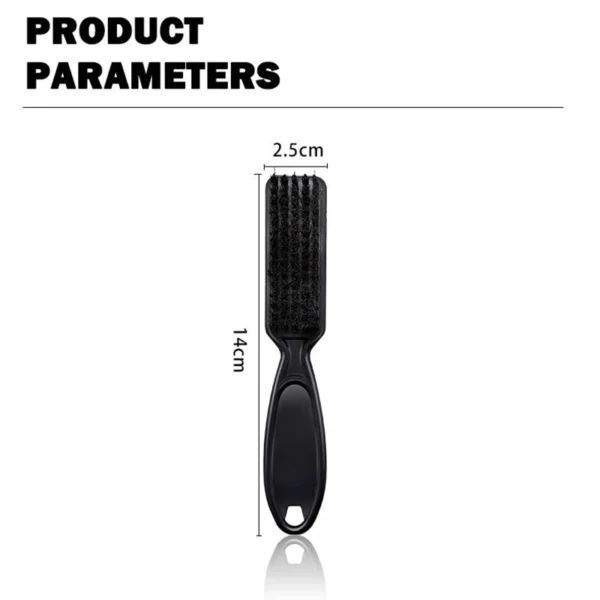 Six Colors Small Beard Styling Brush Logo Professional Shave Beard Brush Barber Vintage Oil Head Shape Carving Cleaning Brush - Image 6