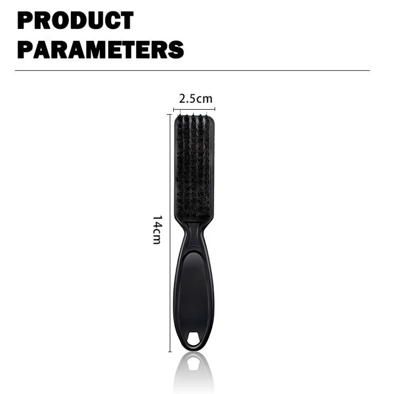 Six Colors Small Beard Styling Brush Logo Professional Shave Beard Brush Barber Vintage Oil Head Shape Carving Cleaning Brush - Image 6