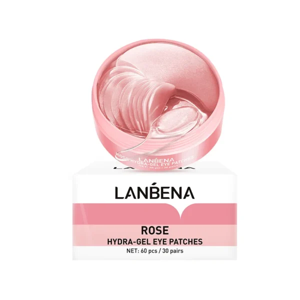 LANBENA Hydra Gel Eye Patches - Collagen | Vitamin C | Rose | Black Pearl | Hyaluronic Acid - Image 5