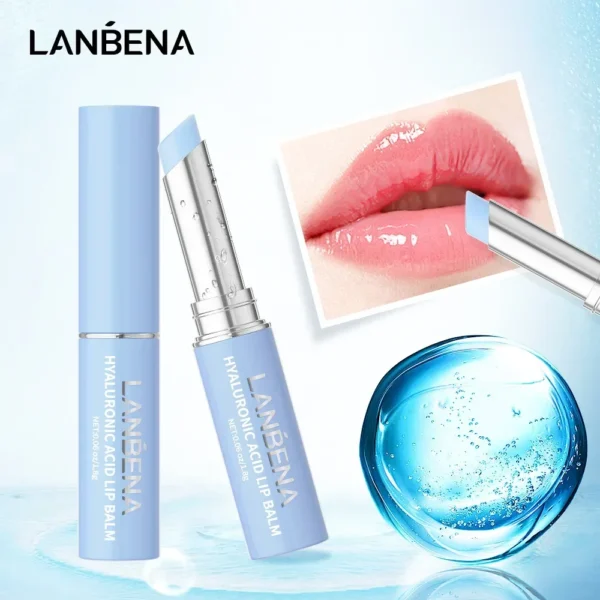 LANBENA Lip Balm Chameleon Moisturizing Nourishing Lip Plumper Reduce Fine Lines Rose Hyaluronic Acid Long-lasting Lipstick - Image 2