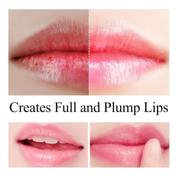 LANBENA Lip Balm Chameleon Moisturizing Nourishing Lip Plumper Reduce Fine Lines Rose Hyaluronic Acid Long-lasting Lipstick - Image 6