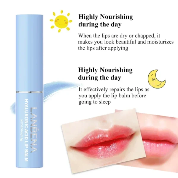 LANBENA Lip Balm Chameleon Moisturizing Nourishing Lip Plumper Reduce Fine Lines Rose Hyaluronic Acid Long-lasting Lipstick