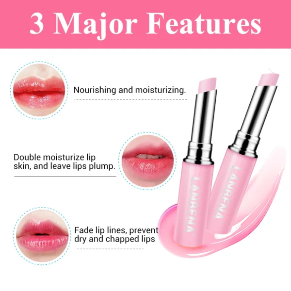 LANBENA Lip Balm Relieves Dry Lips Softens Dead Skin Cells Eliminates Lip Lines And Modifies Lip Color Makeup - Image 5