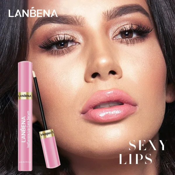 LANBENA Lsoflavone Lip Care Serum Long Lasting Moisturizing Liquid Lipstick Lip Care - Image 3