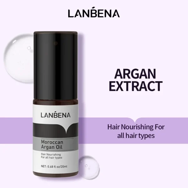 Lanbena Moroccan Argan Oil Morocco Hair Care Essential 20ml - Image 3